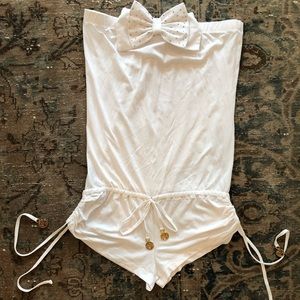 LuliFama bride tube top beach coverup